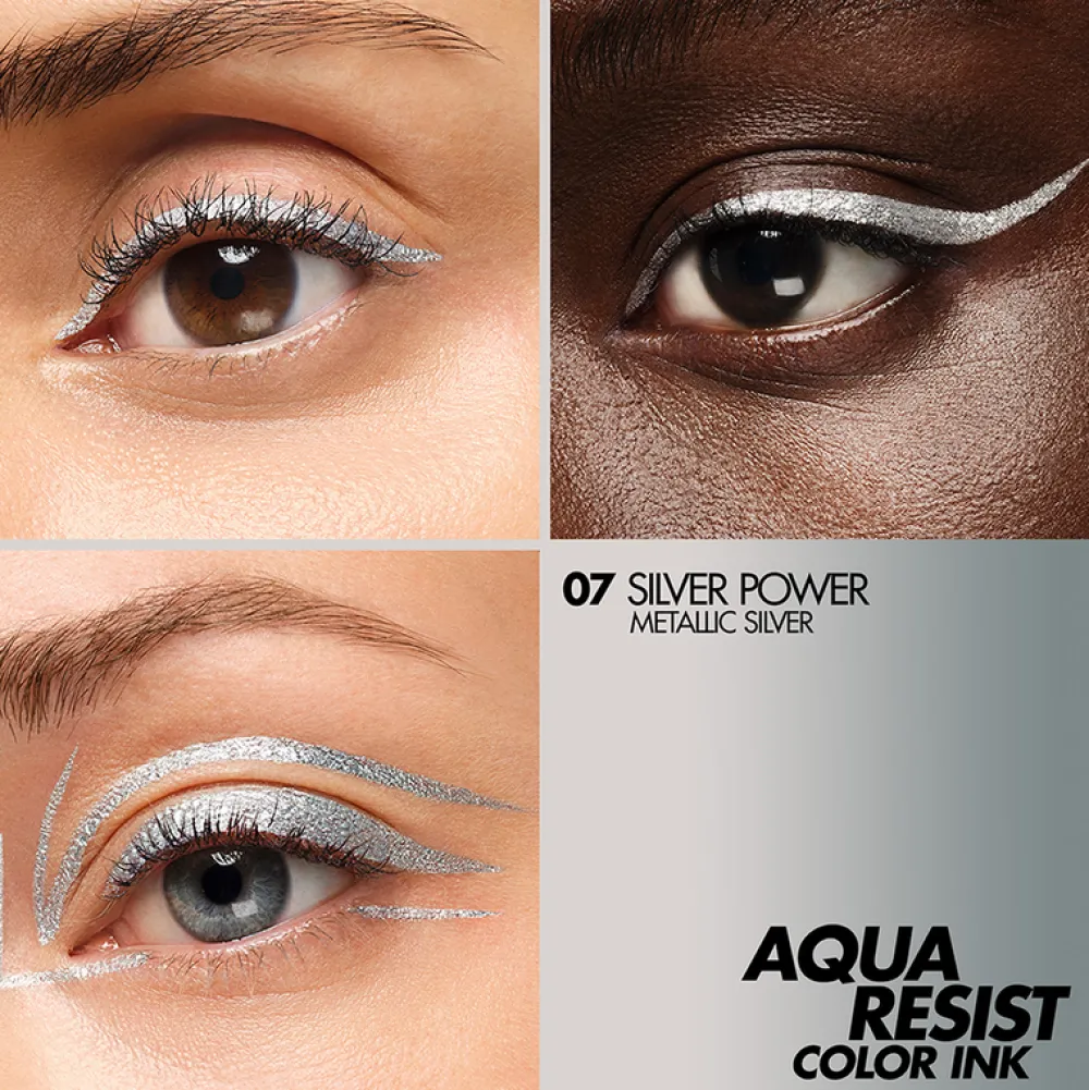 Waterproof | Delineadores*Make Up For Ever Aqua Resist Color Ink 07 Silver Power