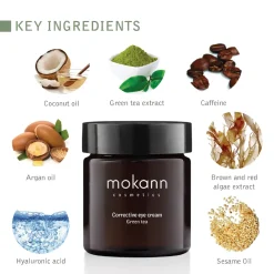 Contorno De Ojos | Hidratantes*Mokann Cosmetics Crema Correctora de Ojos de Té Verde con Ácido Hialurónico