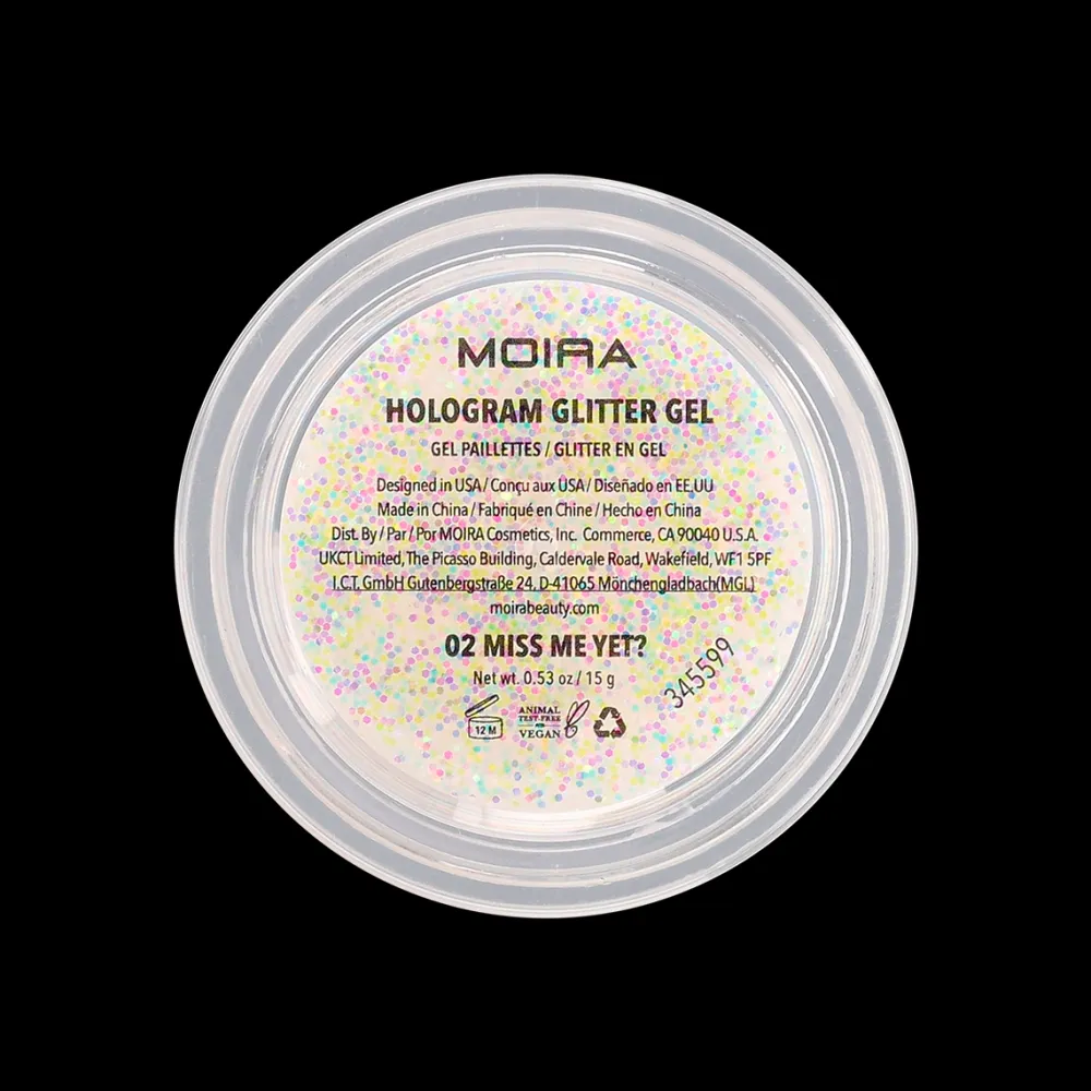 Sombras*Moira Hologram Glitter Gel - 02, Miss me yet?