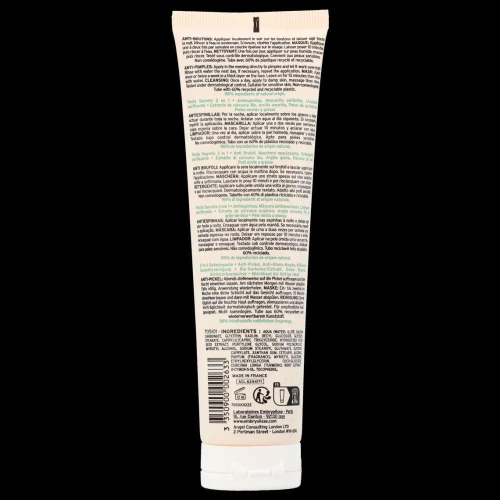 Hidratantes*Embryolisse 3 in 1 Secret Paste