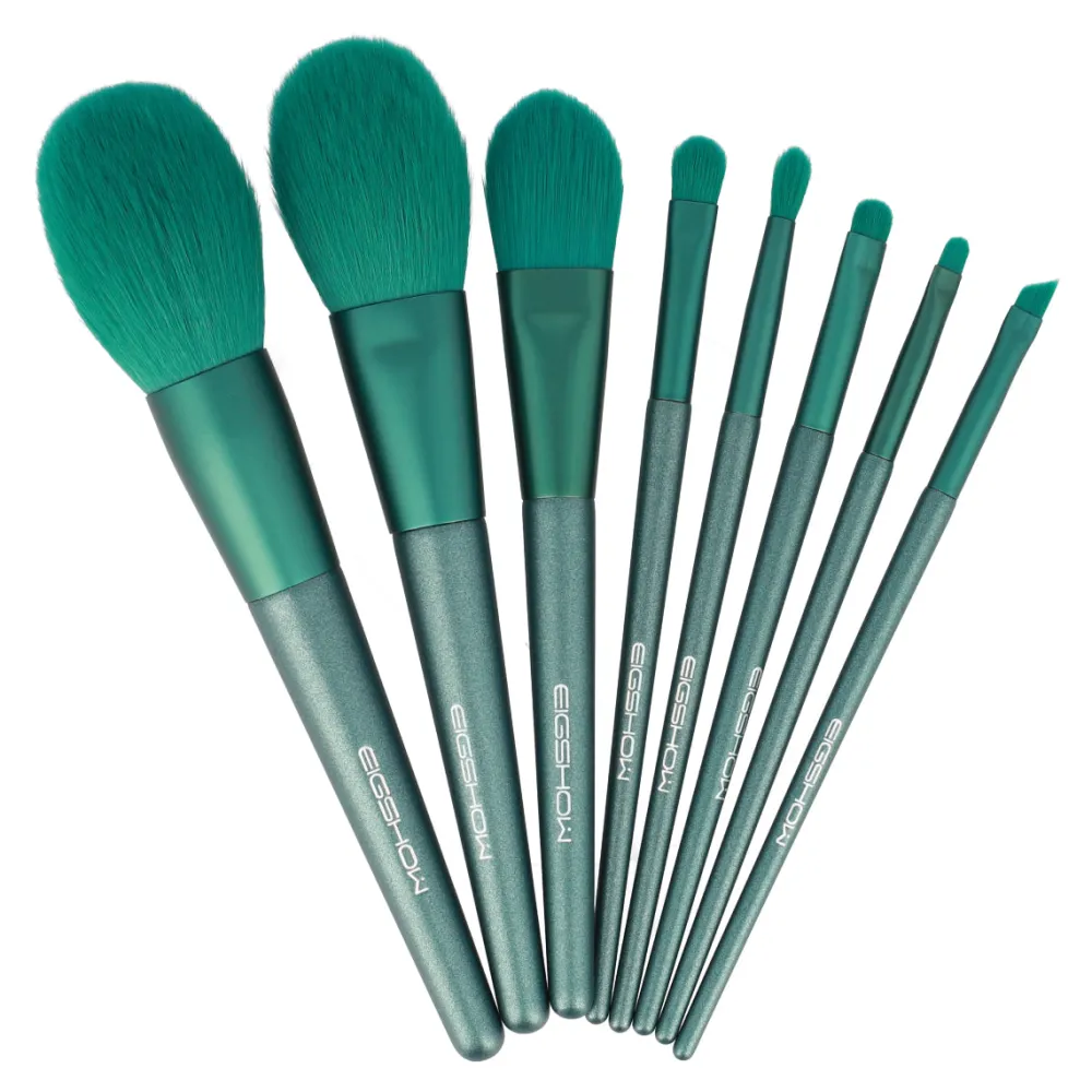 Brochas*Eigshow Beauty Jade Green Brush 8 Pcs