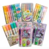 Estuches*Khermosa Kit escolar de Plumones y Estuches Temáticos con Unicornio