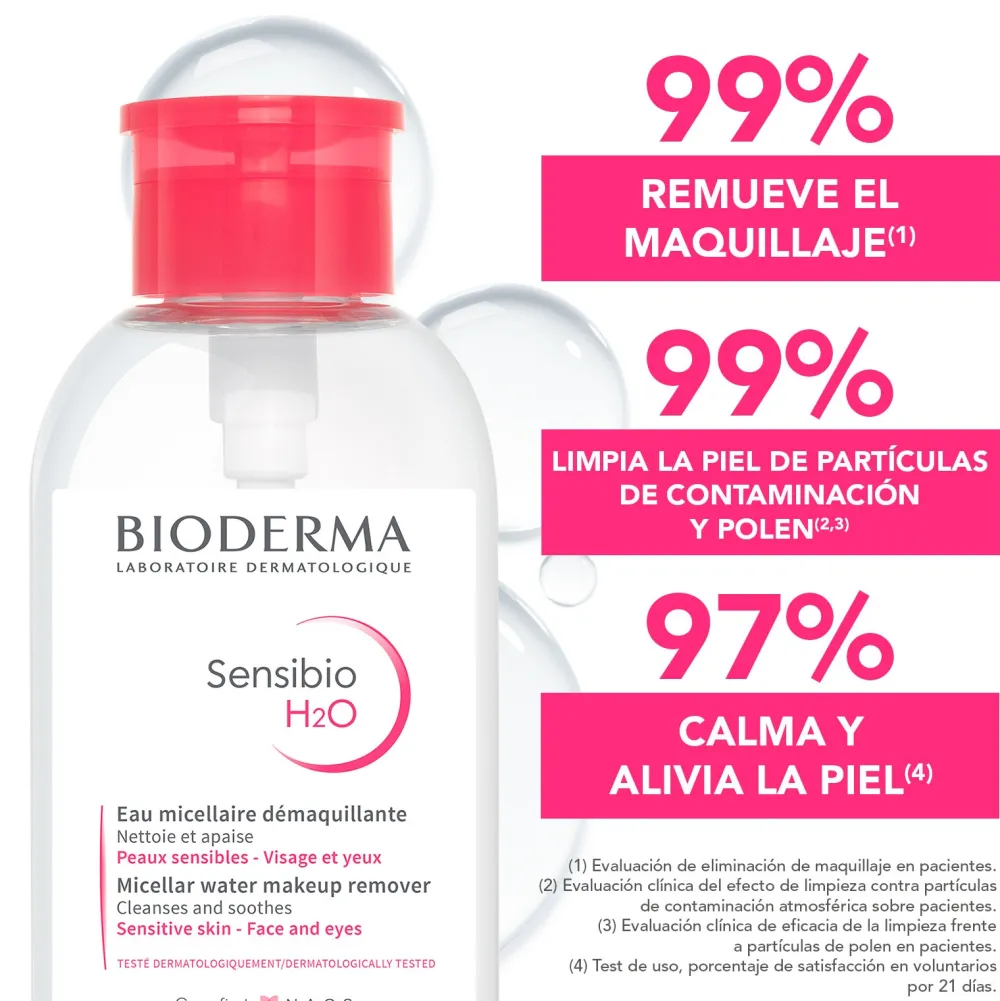 Desmaquillantes | Desmaquillantes*Bioderma Sensibio H2O Dispensador dosificador invertido 500 ml