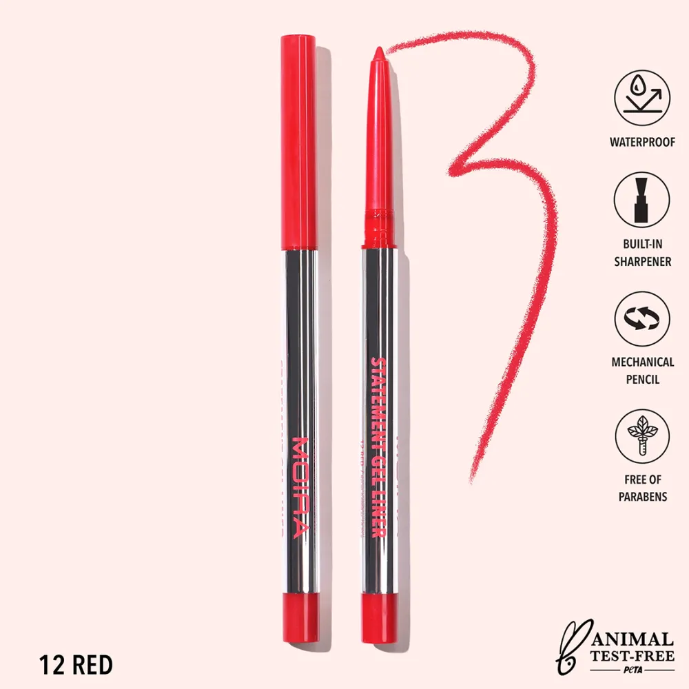 Delineadores*Moira Statement Gel Liner- 12, Red