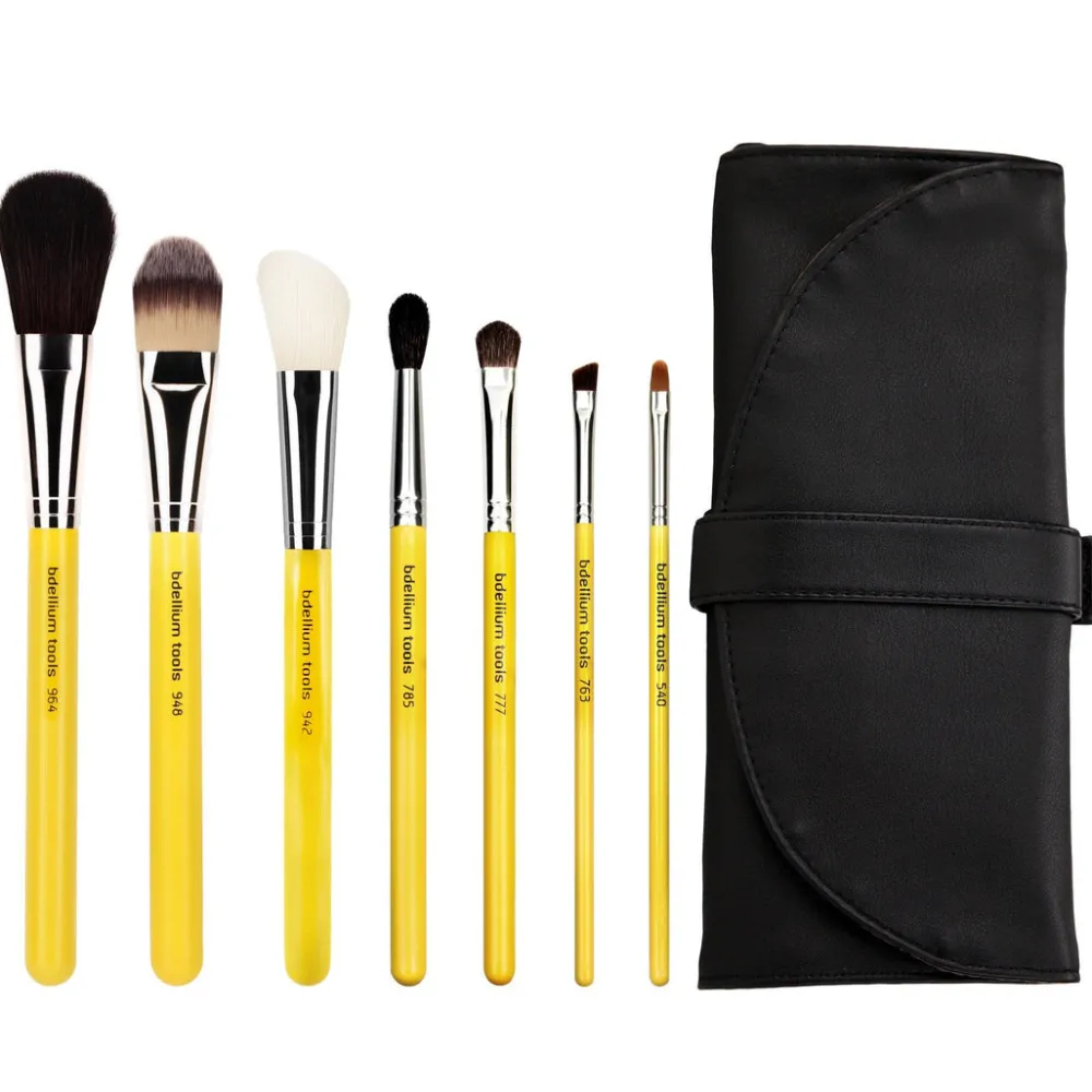 Brochas*Bdellium Tools Studio Basic 7pc. Brush Set with Roll-up Pouch Studio