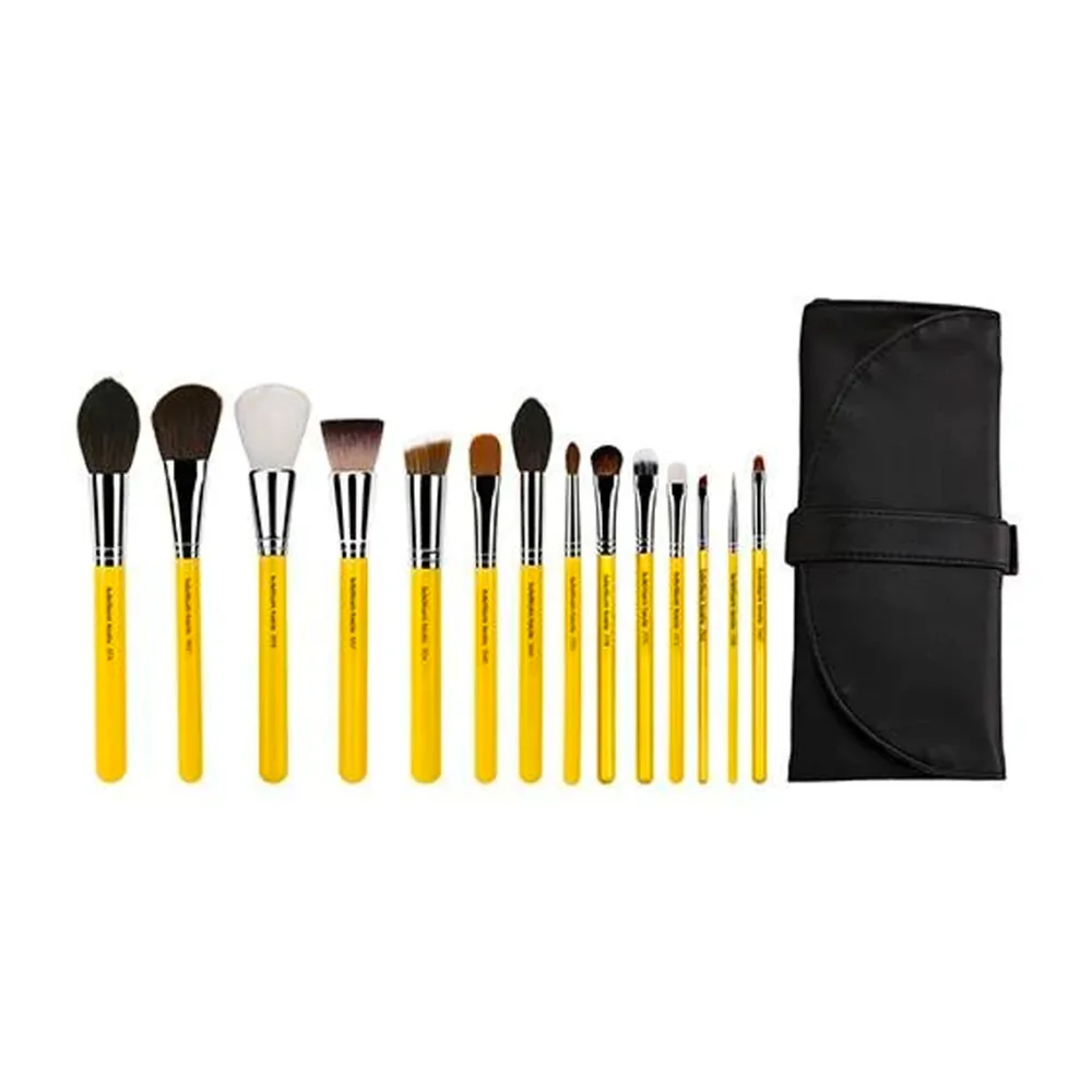 Brochas*Bdellium Tools Studio The Collection 14PC. Brush Set with Roll-UP Pouch