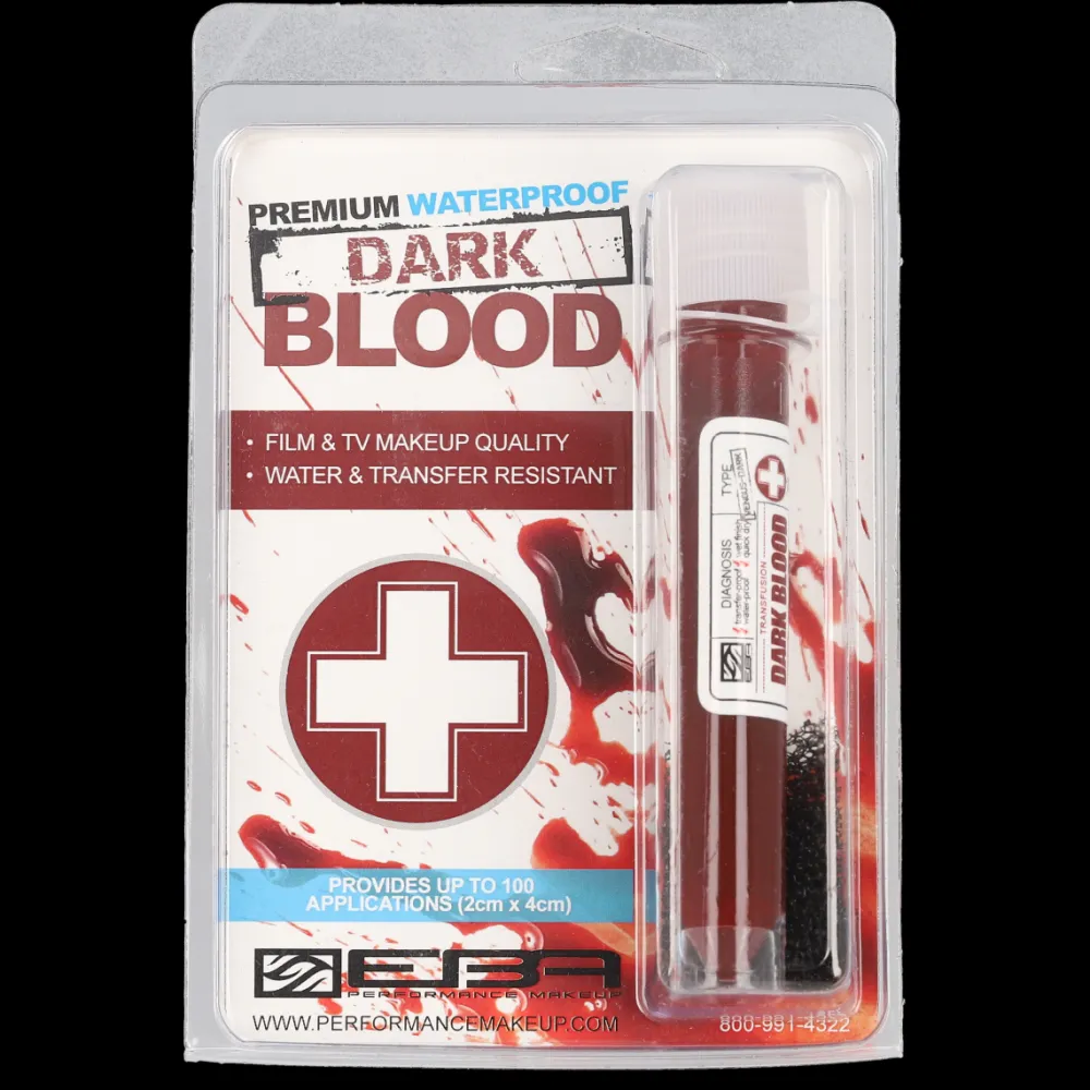 Fx Makeup*European Body Art Transfusion Blood Vials Dark 2 Oz